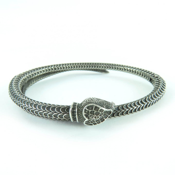 Great GUCCI bracelet Garden Snake Bangle Silver AG925 Women 18 577283