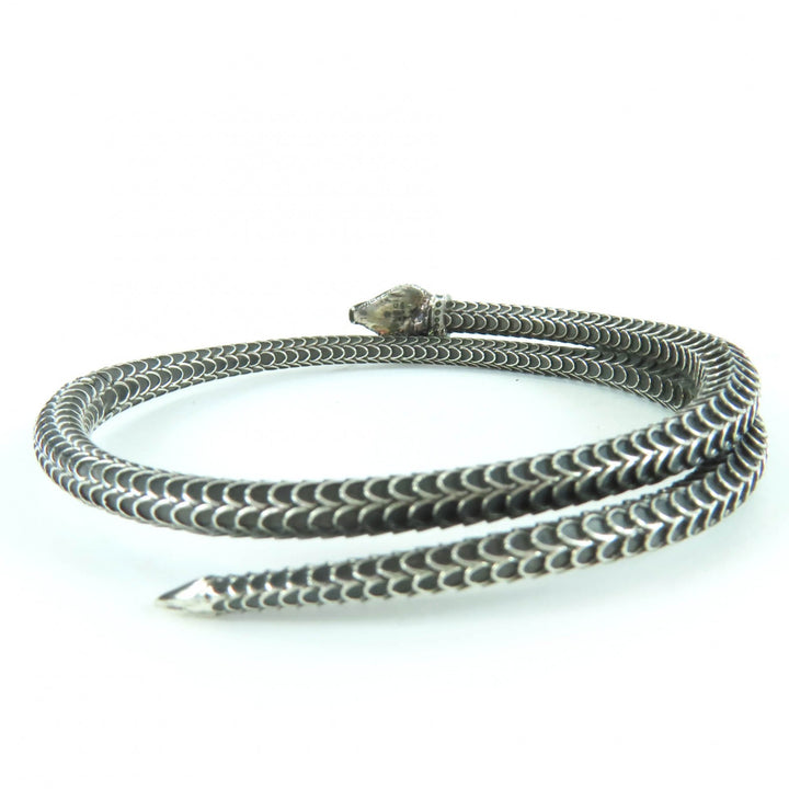 Great GUCCI bracelet Garden Snake Bangle Silver AG925 Women 18 577283
