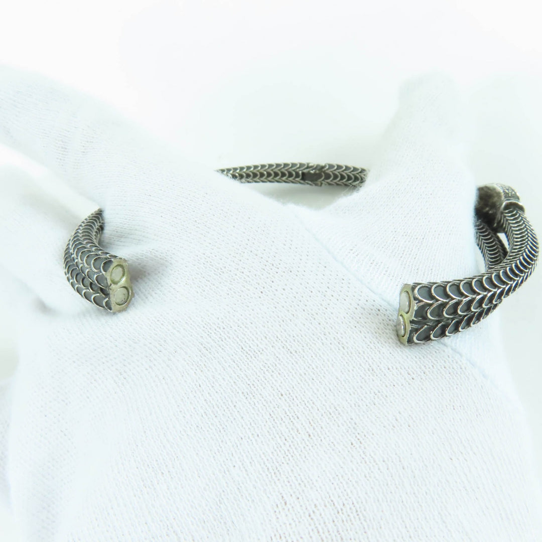 Great GUCCI bracelet Garden Snake Bangle Silver AG925 Women 18 577283