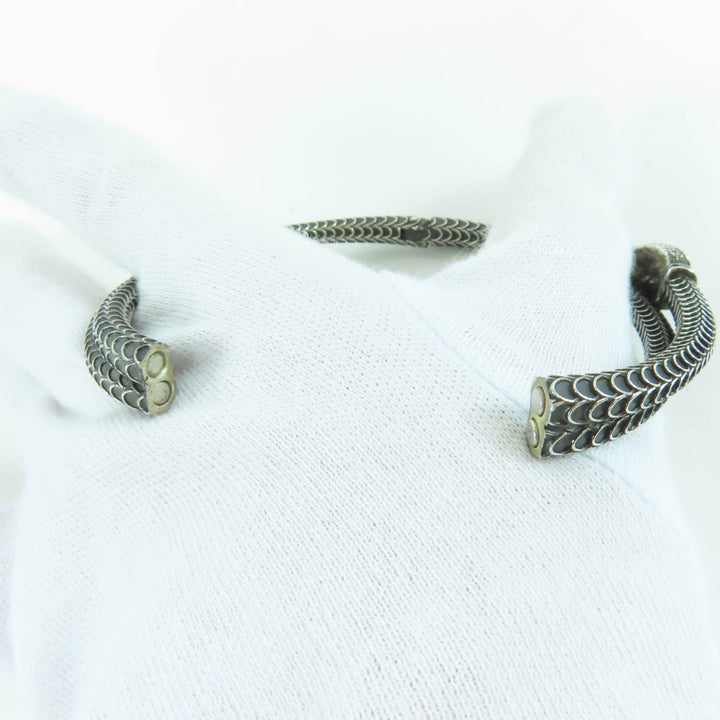 Great GUCCI bracelet Garden Snake Bangle Silver AG925 Women 18 577283