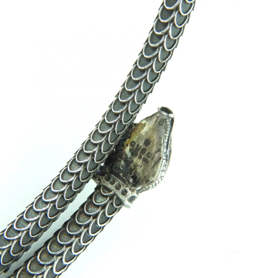 Great GUCCI bracelet Garden Snake Bangle Silver AG925 Women 18 577283