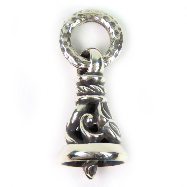 Great LEONARD KAMHOUT Pendant top Crane bell M necklace charm Silver 925 mens