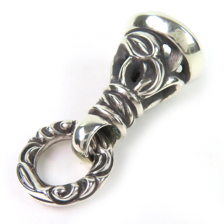 Great LEONARD KAMHOUT Pendant top Crane bell M necklace charm Silver 925 mens