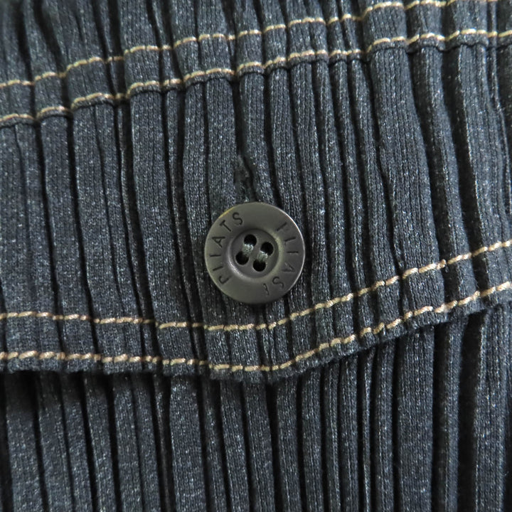 PLEATS PLEASE ジャケット グレー コットン レディース 3 PP71-JD621 美品