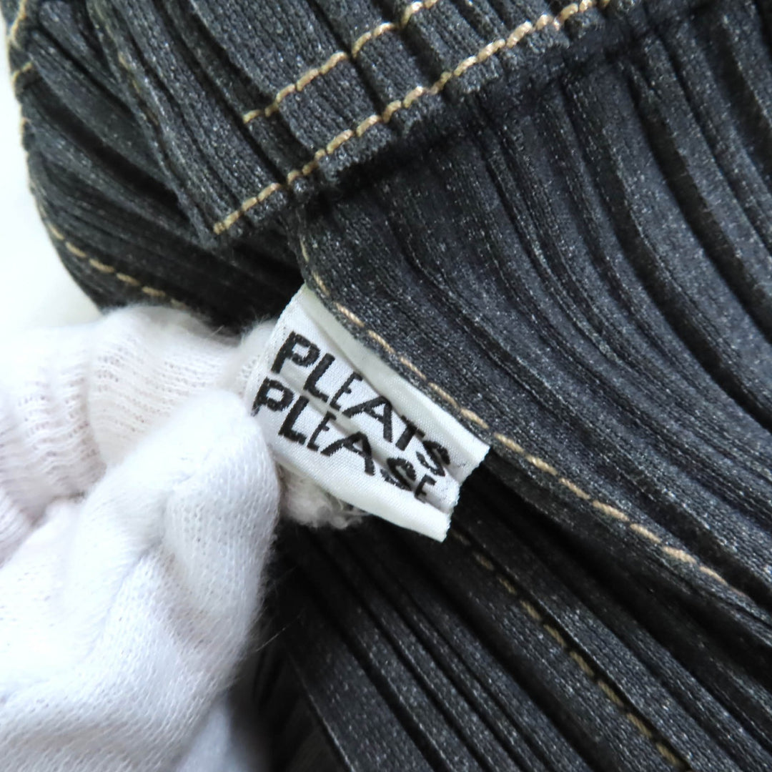 PLEATS PLEASE ジャケット グレー コットン レディース 3 PP71-JD621 美品