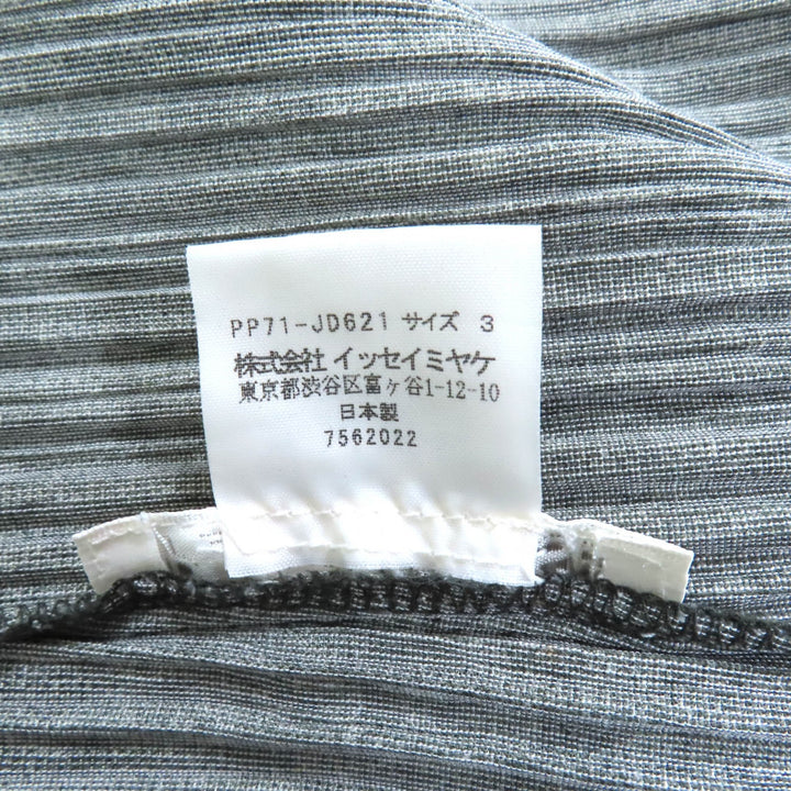 PLEATS PLEASE ジャケット グレー コットン レディース 3 PP71-JD621 美品