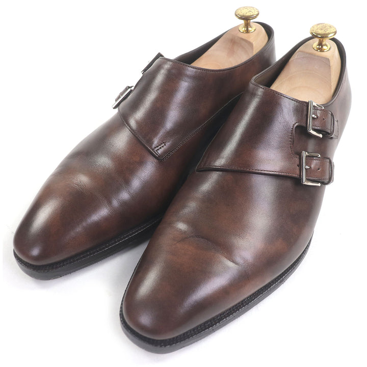 Great John Lobb Dress shoes Chapel 8000 Last Double Monk Strap Dark brown