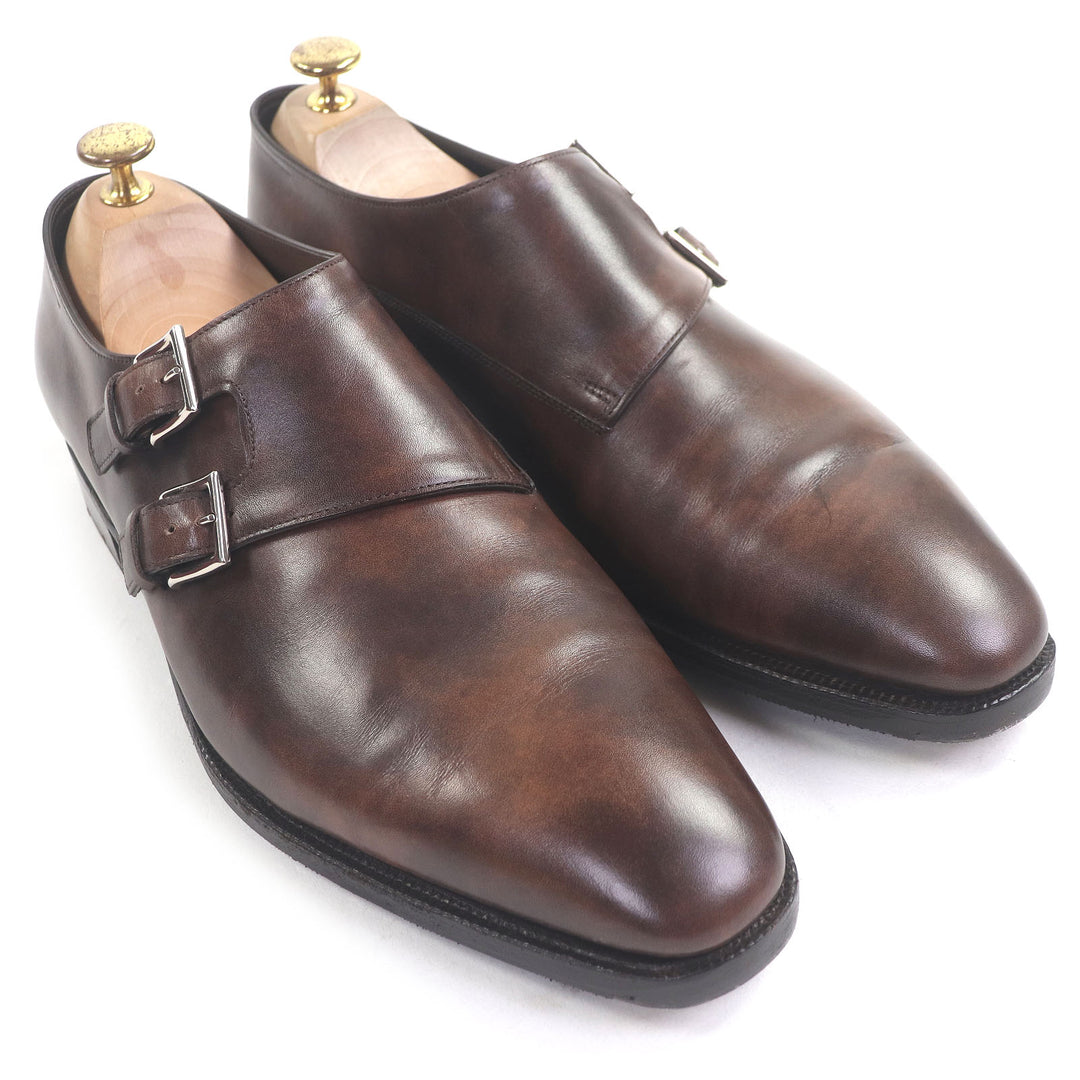 Great John Lobb Dress shoes Chapel 8000 Last Double Monk Strap Dark brown
