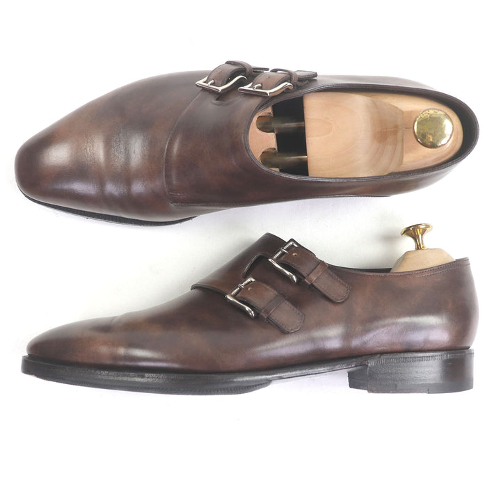 Great John Lobb Dress shoes Chapel 8000 Last Double Monk Strap Dark brown