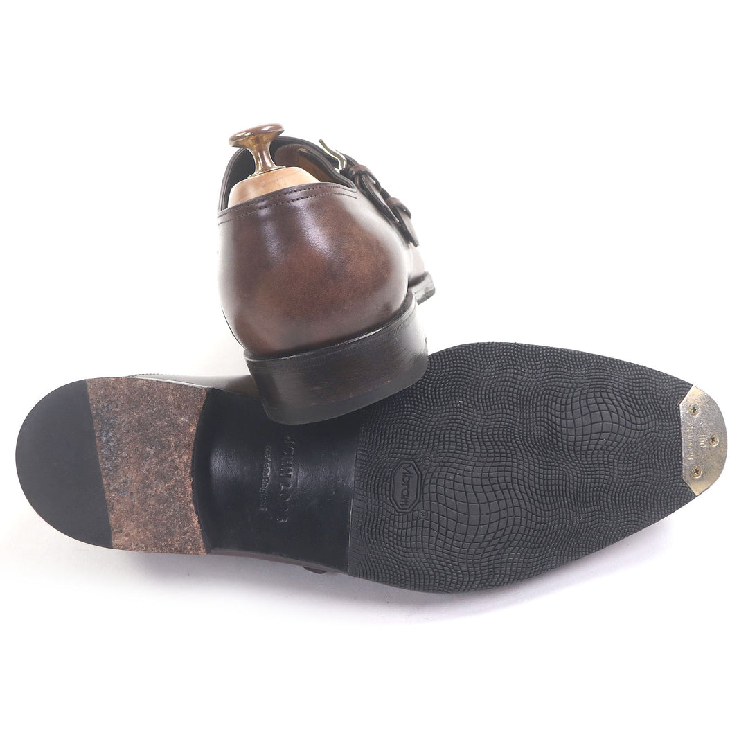 Great John Lobb Dress shoes Chapel 8000 Last Double Monk Strap Dark brown
