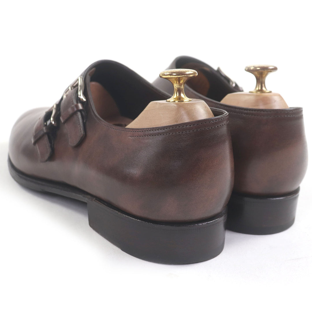 Great John Lobb Dress shoes Chapel 8000 Last Double Monk Strap Dark brown