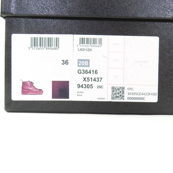 シャネル ショートブーツ ブラック レザー レディース 36 20B G36416 美品