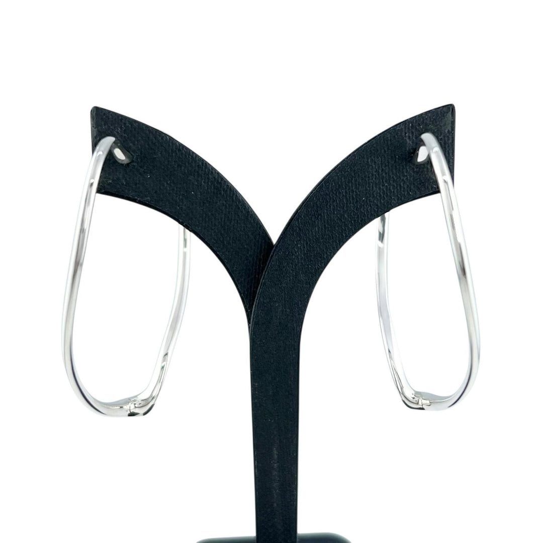 Great TIFFANY&Co. Pierce Open Heart Hoop Pierce Silver AG925 Women