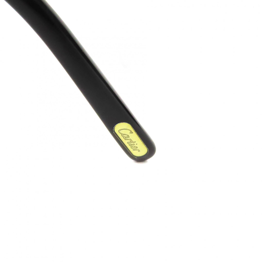 Great Cartier Glasses 2C Decor Two-Point Rimless Square black mens