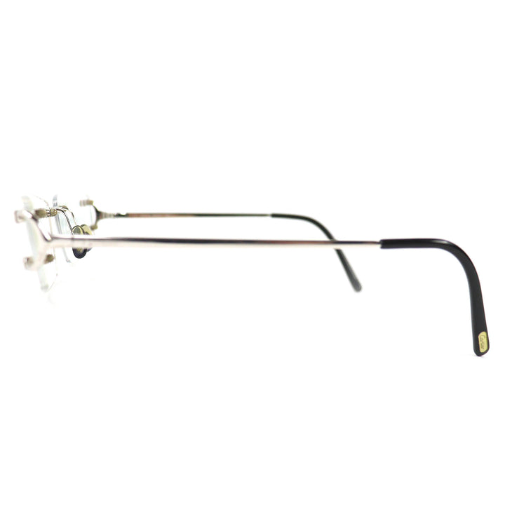 Great Cartier Glasses 2C Decor Two-Point Rimless Square black mens
