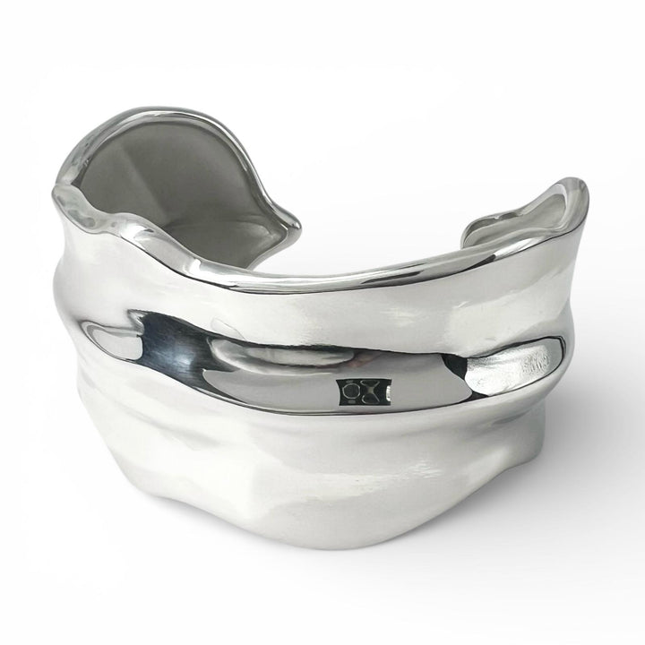 Excellent TIFFANY&Co. Bangle Leaf Cuff Silver 925 Women