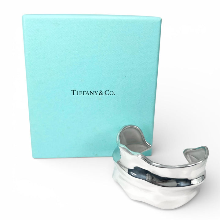 Excellent TIFFANY&Co. Bangle Leaf Cuff Silver 925 Women