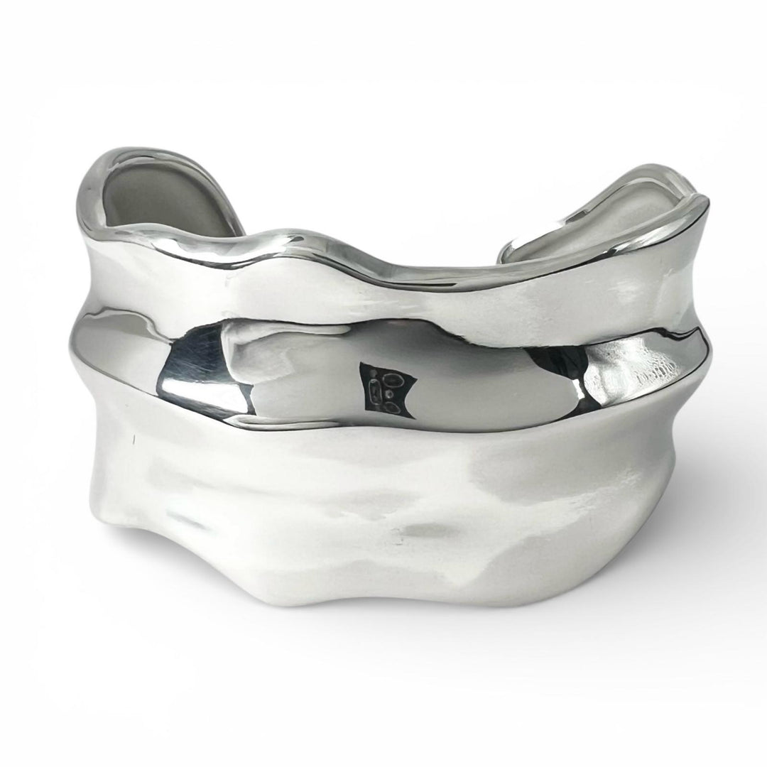 Excellent TIFFANY&Co. Bangle Leaf Cuff Silver 925 Women