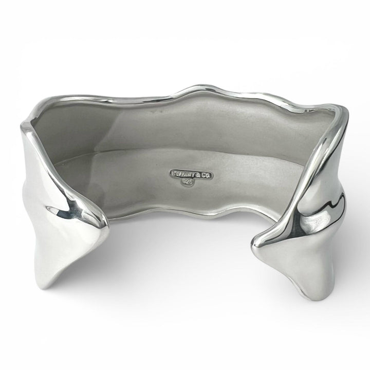 Excellent TIFFANY&Co. Bangle Leaf Cuff Silver 925 Women