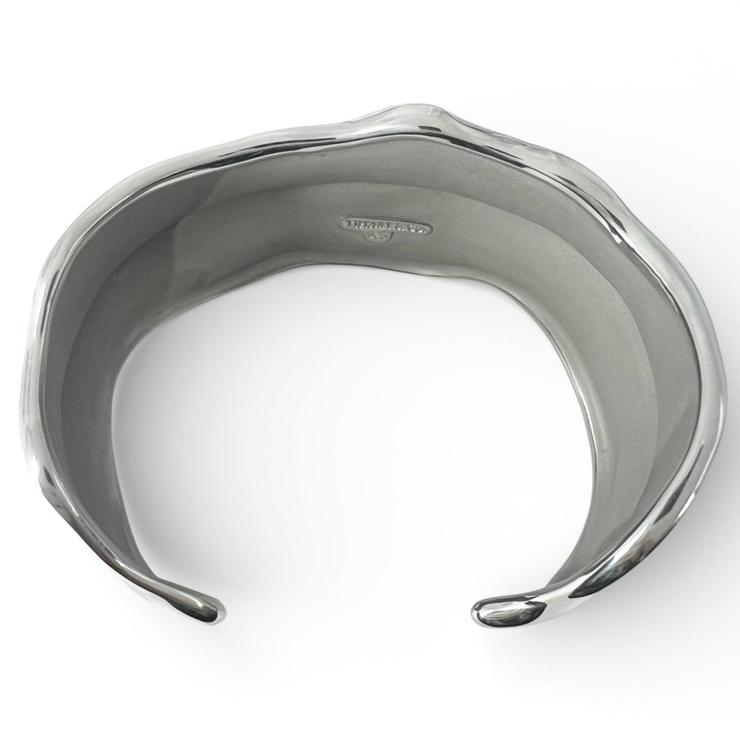 Excellent TIFFANY&Co. Bangle Leaf Cuff Silver 925 Women