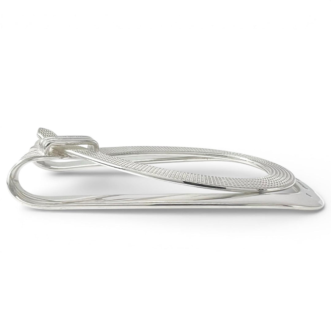 Great HERMES Money clip Belt motif Silver 925 mens