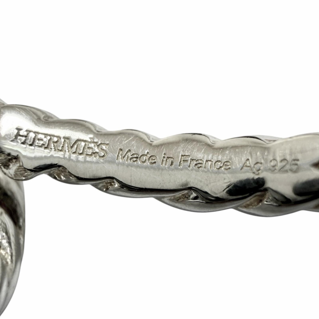 Excellent HERMES Cufflinks cufflinks Rope motif Silver AG925 mens