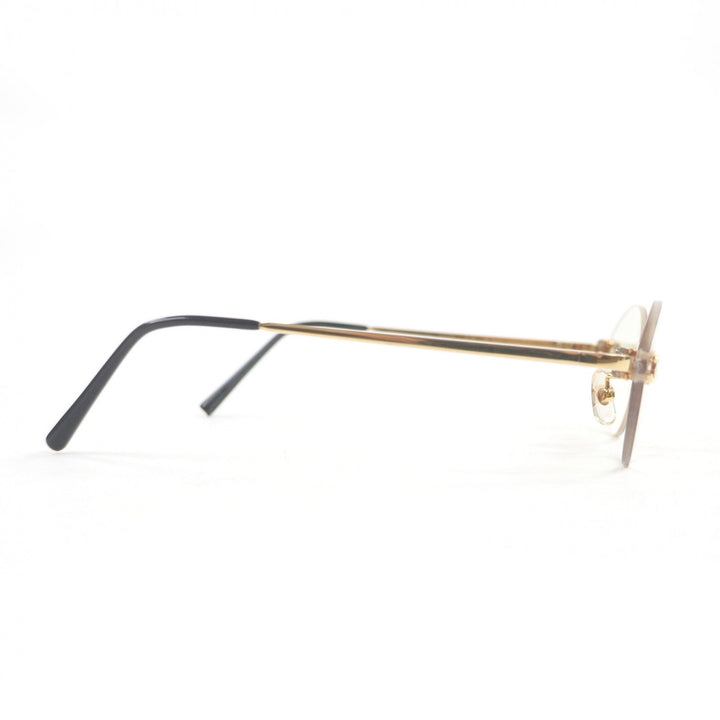 Great CHANEL Glasses COCO Mark 2013K Rimless clear 18K mens
