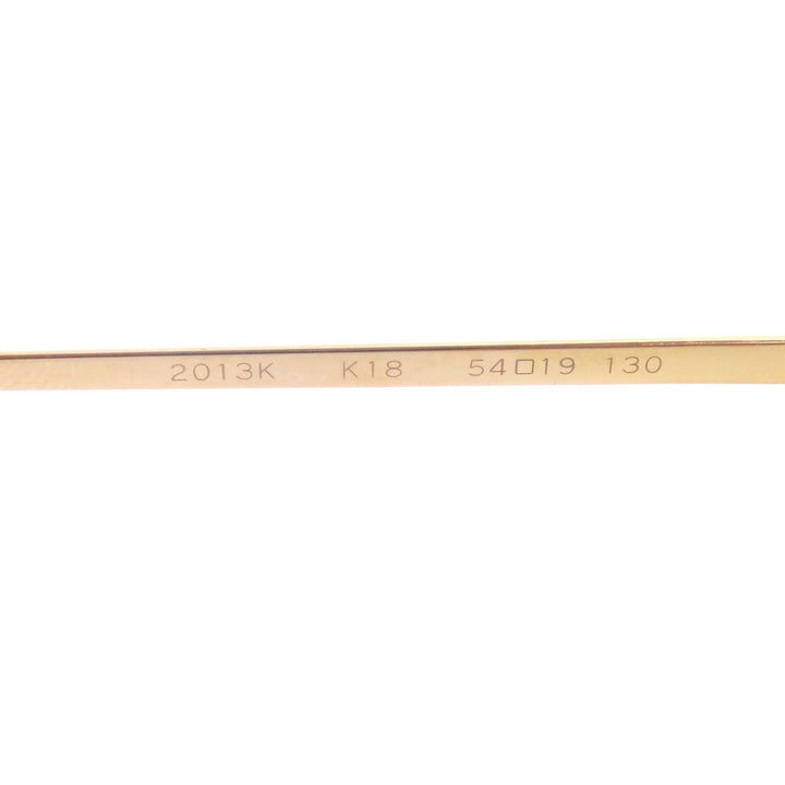 Great CHANEL Glasses COCO Mark 2013K Rimless clear 18K mens