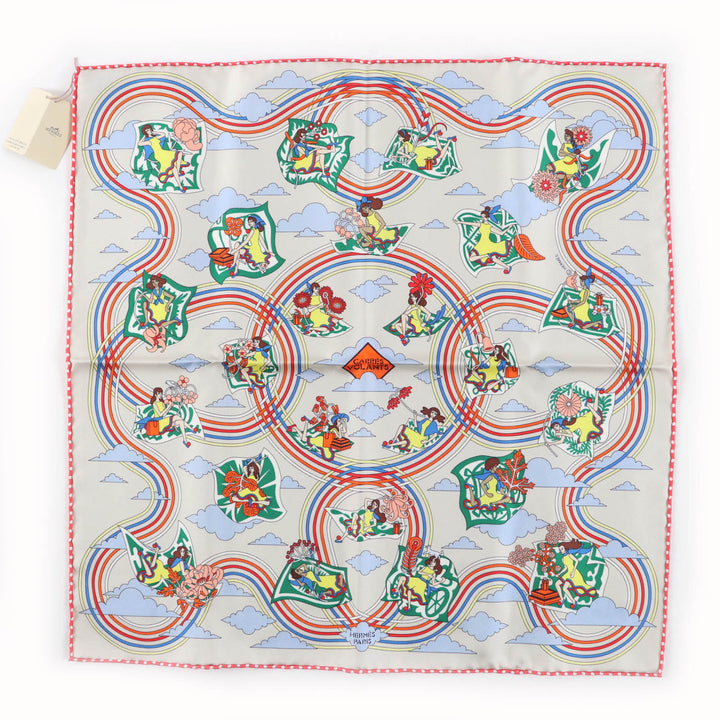 Pristine HERMES scarf VOLANTS Flying Boyfriend silk Women