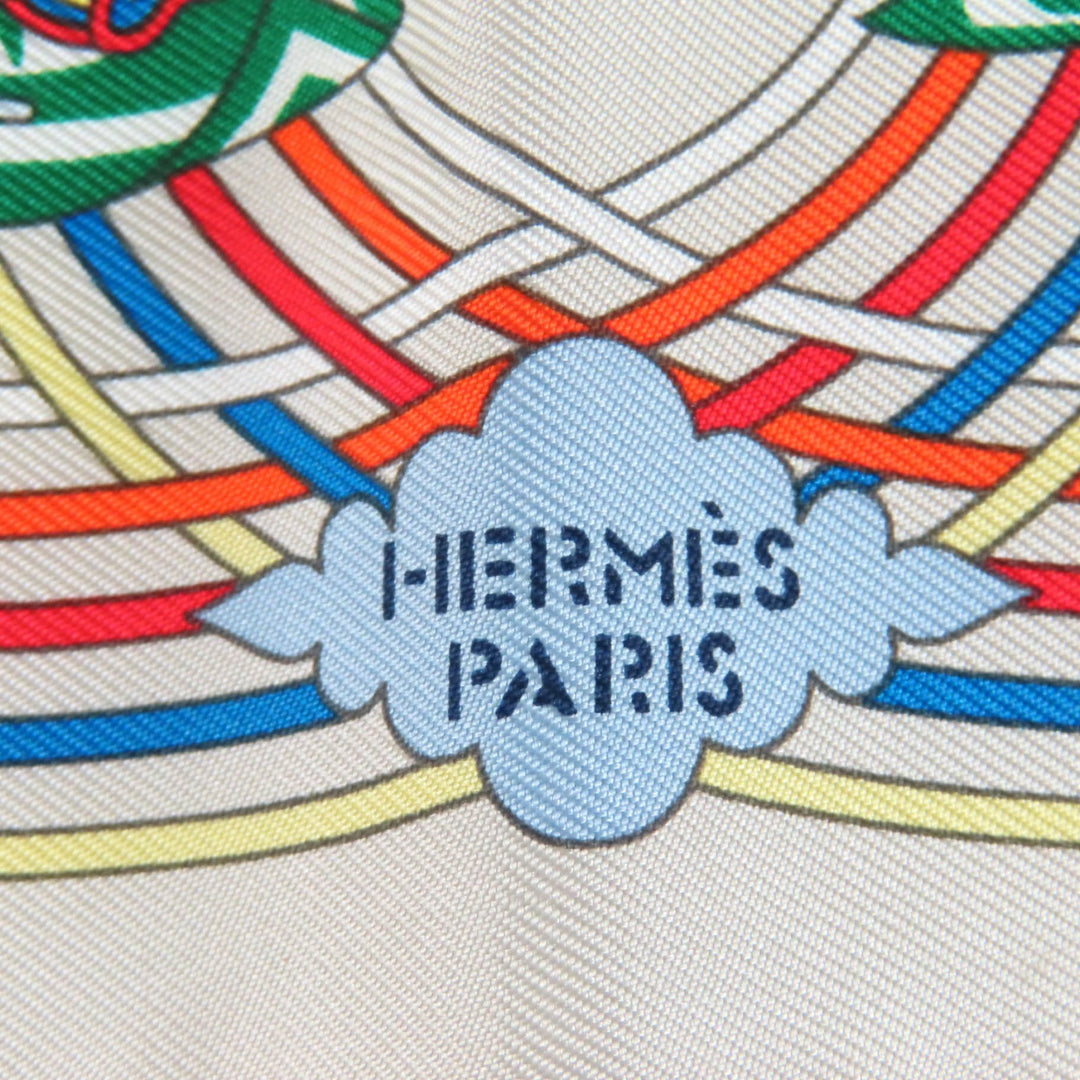 Pristine HERMES scarf VOLANTS Flying Boyfriend silk Women