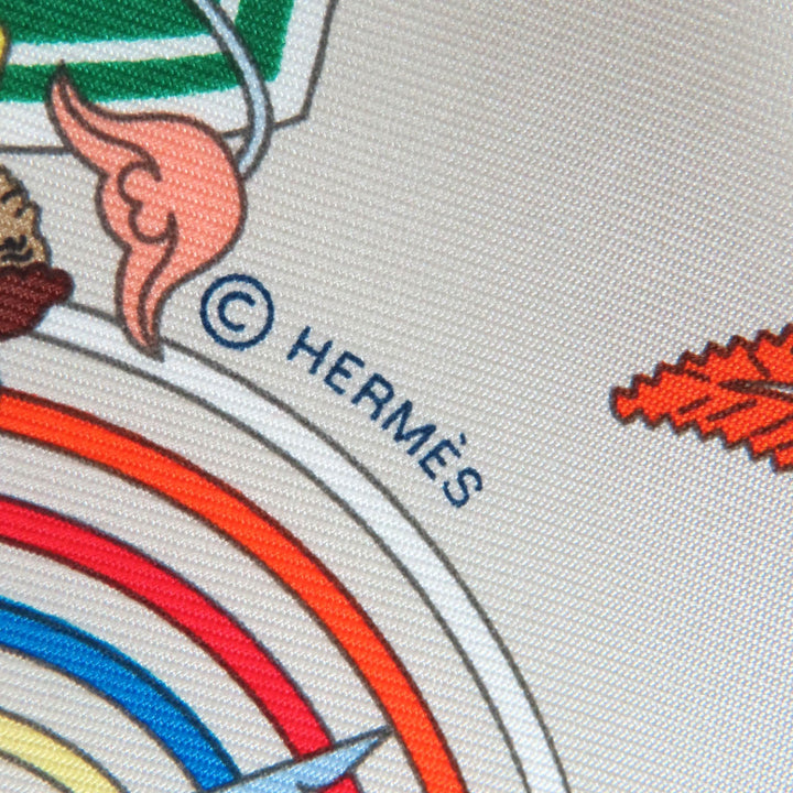 Pristine HERMES scarf VOLANTS Flying Boyfriend silk Women
