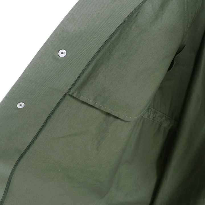 Great Christian Dior Bee Embroidered Hooded Military Cape Coat khaki XS