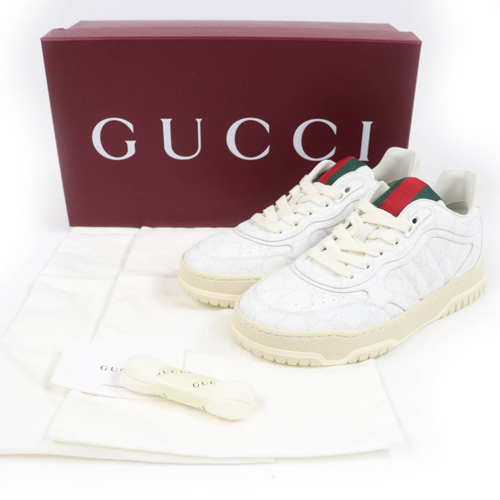 新品 GUCCI ローカットスニーカー ウェブライン ホワイト GGスプリーム レディース 36.5 816818