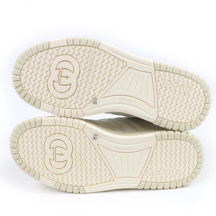 新品 GUCCI ローカットスニーカー ウェブライン ホワイト GGスプリーム レディース 36.5 816818