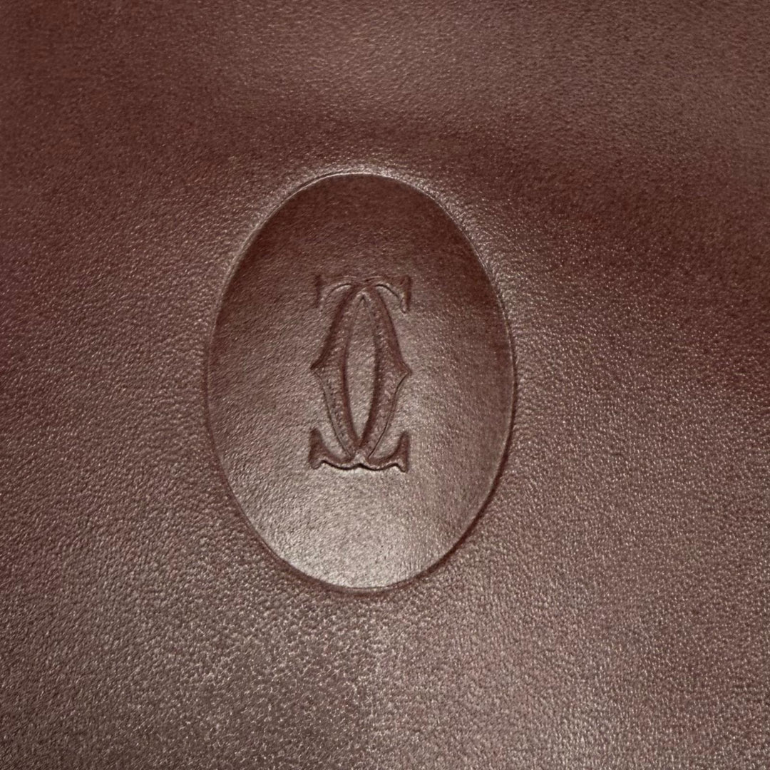 Excellent Cartier Purse Must de Cartier C-motif leather long wallet Bordeaux