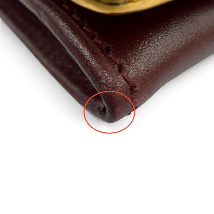 Excellent Cartier Purse Must de Cartier C-motif leather long wallet Bordeaux