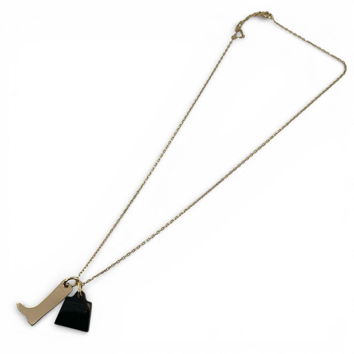 Excellent HERMES Necklace Amulet Marrokinje gold Gold Plated Women