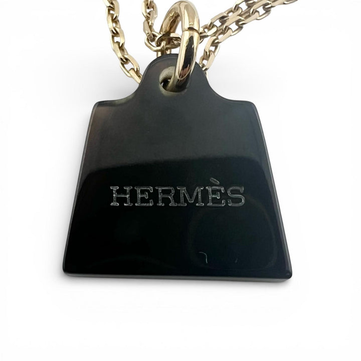 Excellent HERMES Necklace Amulet Marrokinje gold Gold Plated Women