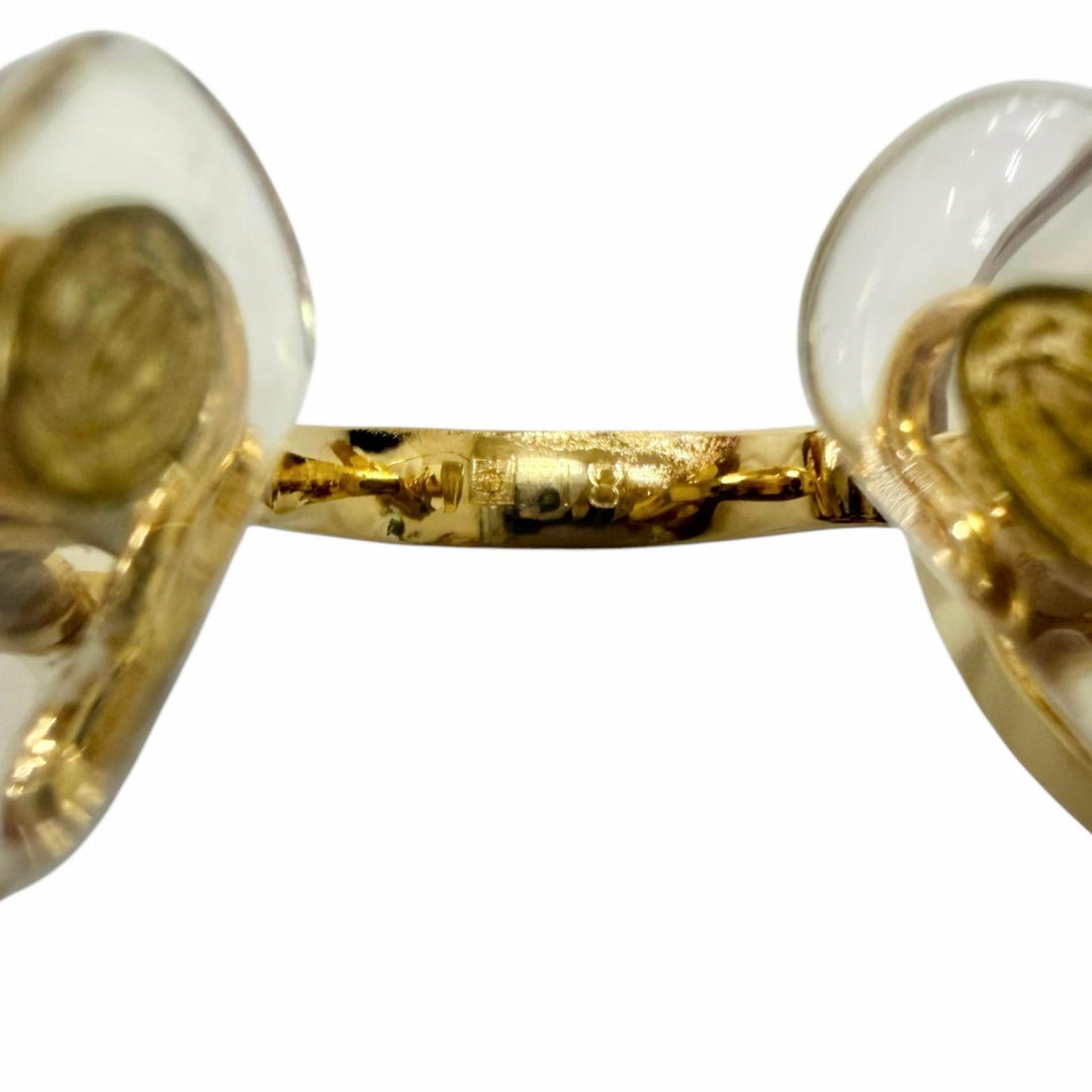 Great Cartier Glasses Oval Two-Point Rimless gold