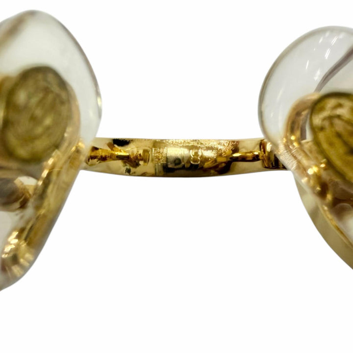 Great Cartier Glasses Oval Two-Point Rimless gold