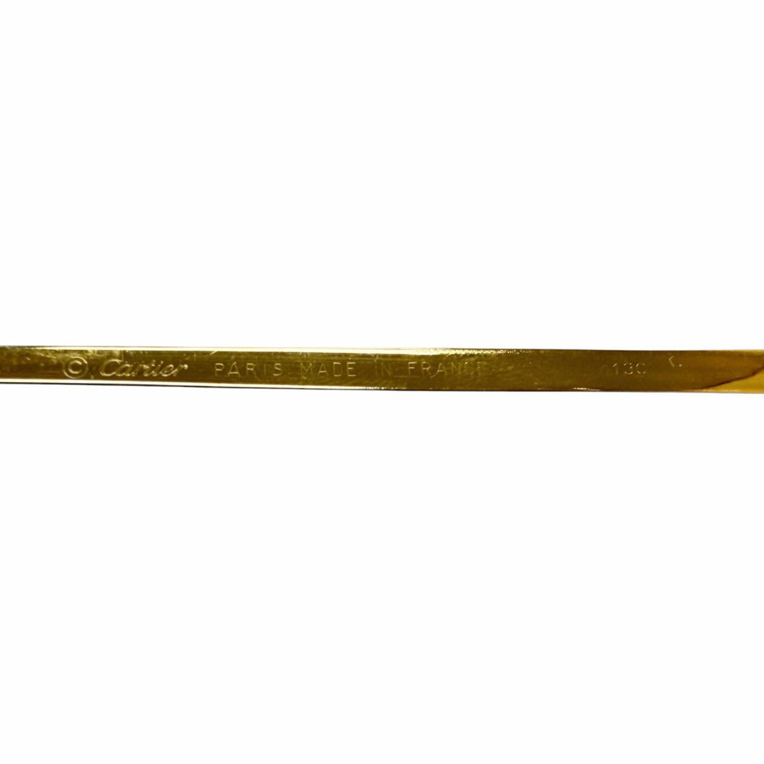 Great Cartier Glasses Oval Two-Point Rimless gold