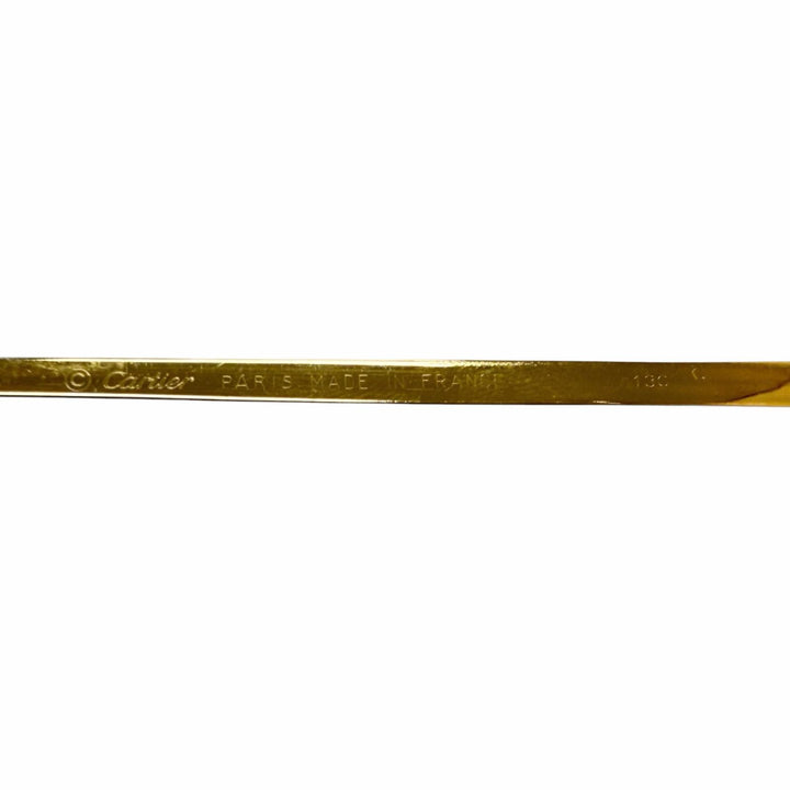 Great Cartier Glasses Oval Two-Point Rimless gold