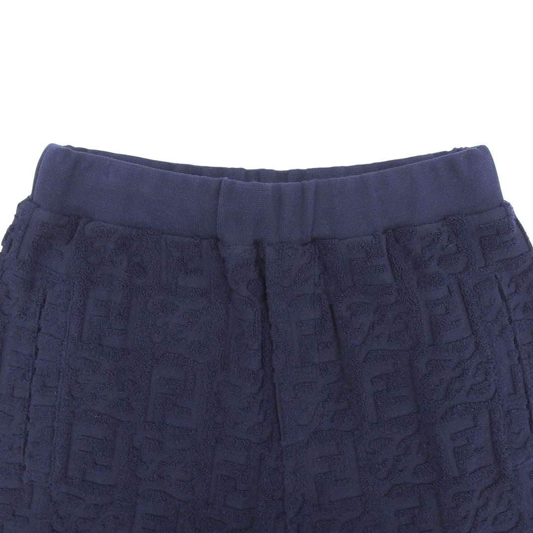 新品FENDI ショートパンツ FFロゴ オールオーバーショーツ ネイビー コットン メンズ 44 FB0689