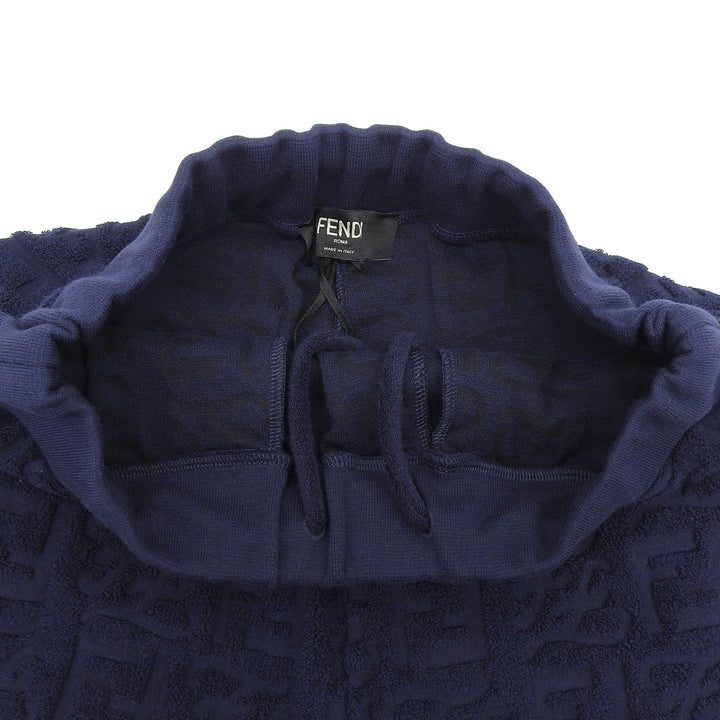 新品FENDI ショートパンツ FFロゴ オールオーバーショーツ ネイビー コットン メンズ 44 FB0689