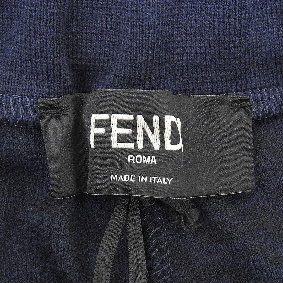新品FENDI ショートパンツ FFロゴ オールオーバーショーツ ネイビー コットン メンズ 44 FB0689
