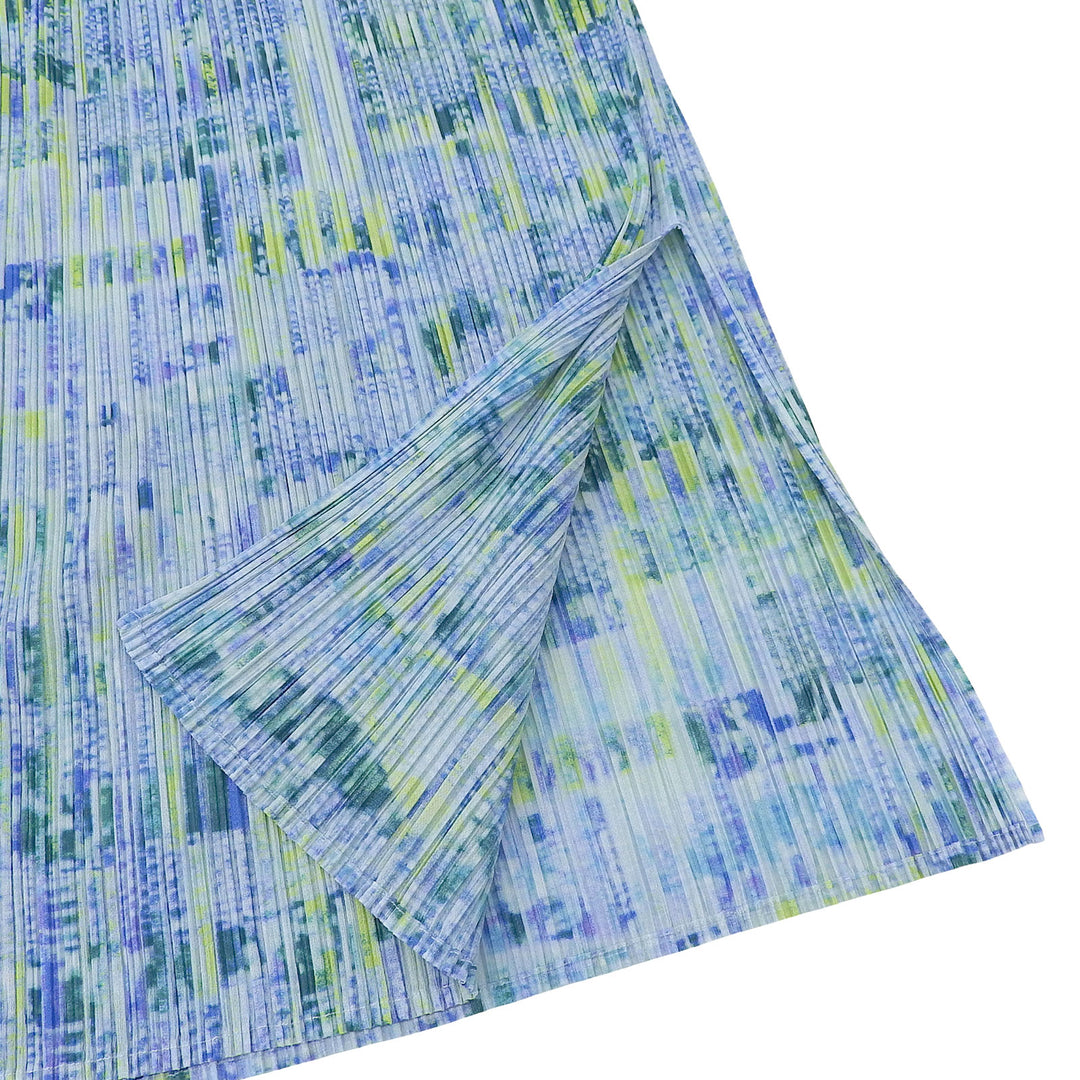 PLEATS PLEASE ワンピース ブルーグリーン ポリエステル レディース 4 PP12-JH371