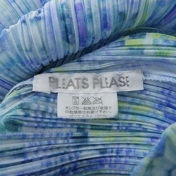 PLEATS PLEASE ワンピース ブルーグリーン ポリエステル レディース 4 PP12-JH371