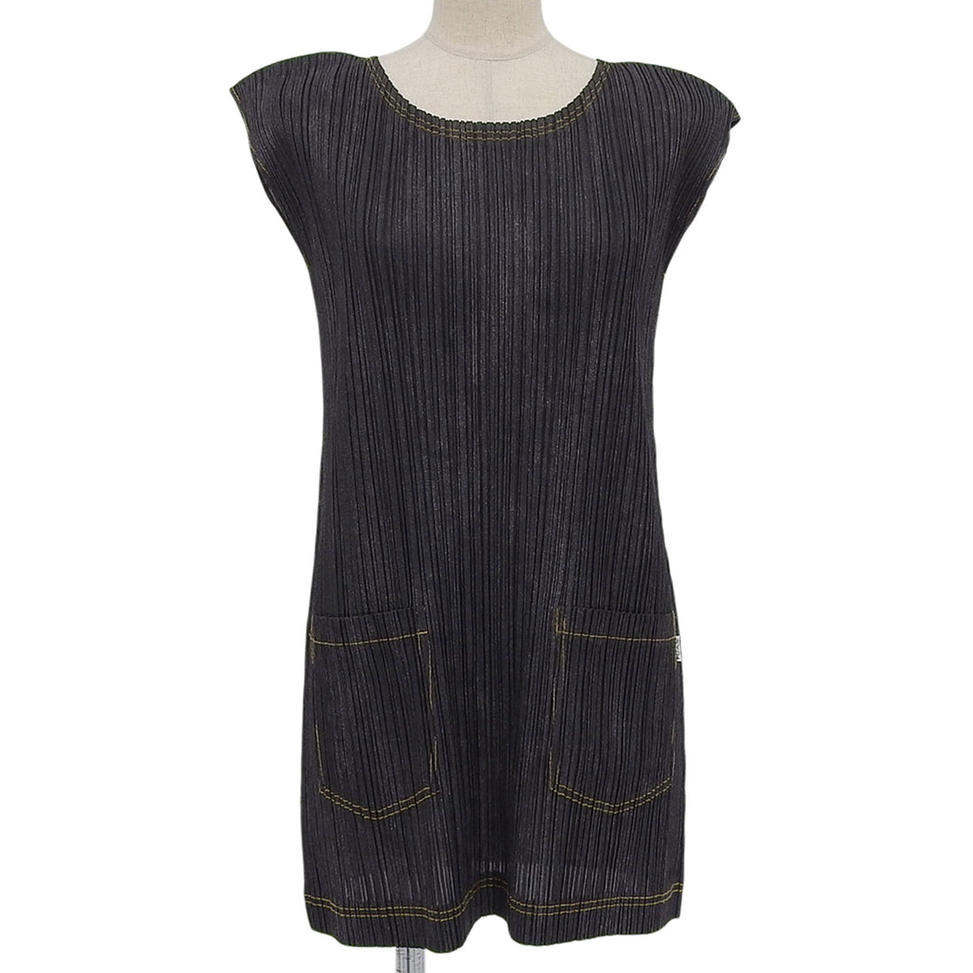 Excellent PLEATS PLEASE Tunic Black series polyester Women 3 PP81-JK421