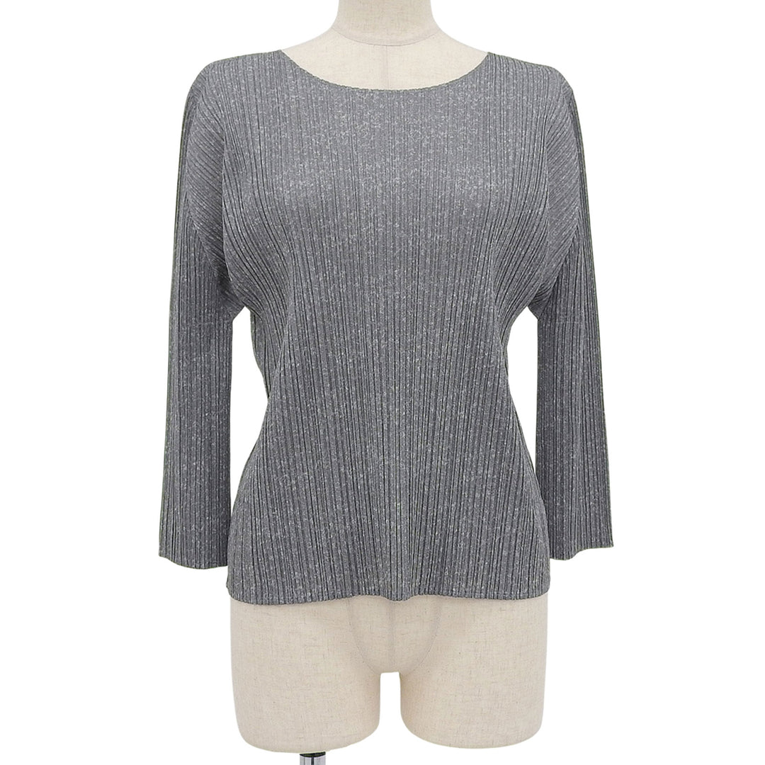 Excellent PLEATS PLEASE tops gray polyester Women 3 PP01-JK112