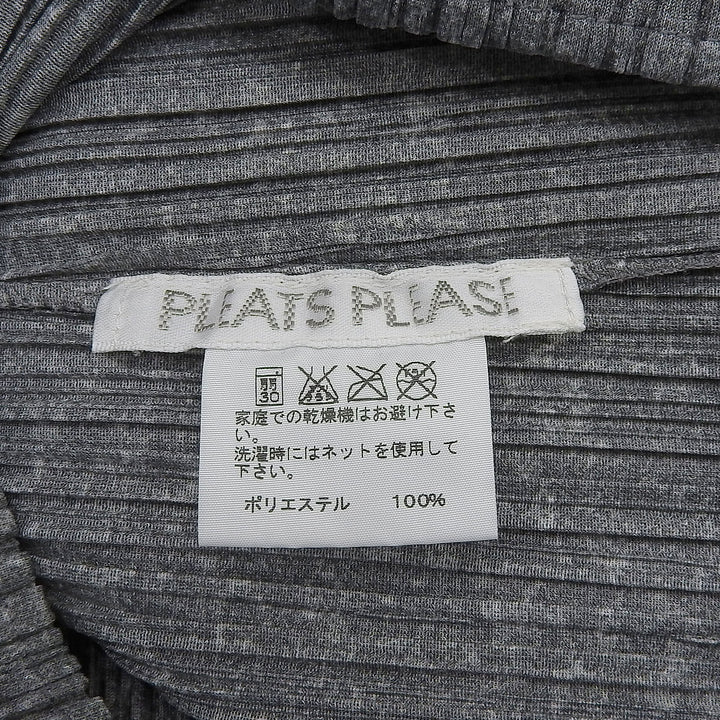 Excellent PLEATS PLEASE tops gray polyester Women 3 PP01-JK112